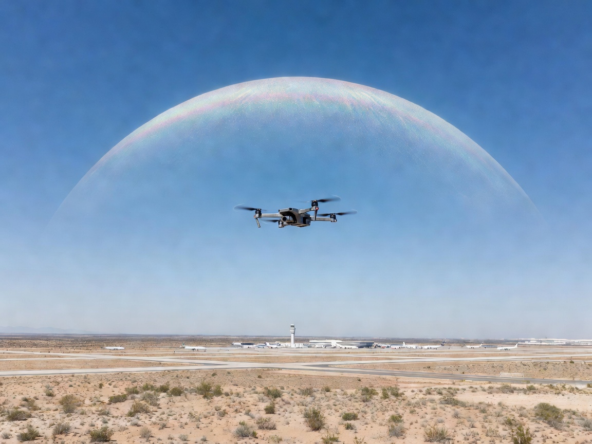 Drone flying near controlled airspace